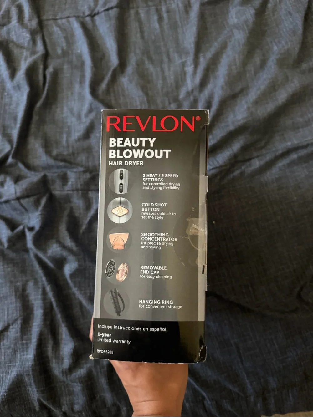 Revlon White Hair Dryer with Rose Gold Accents